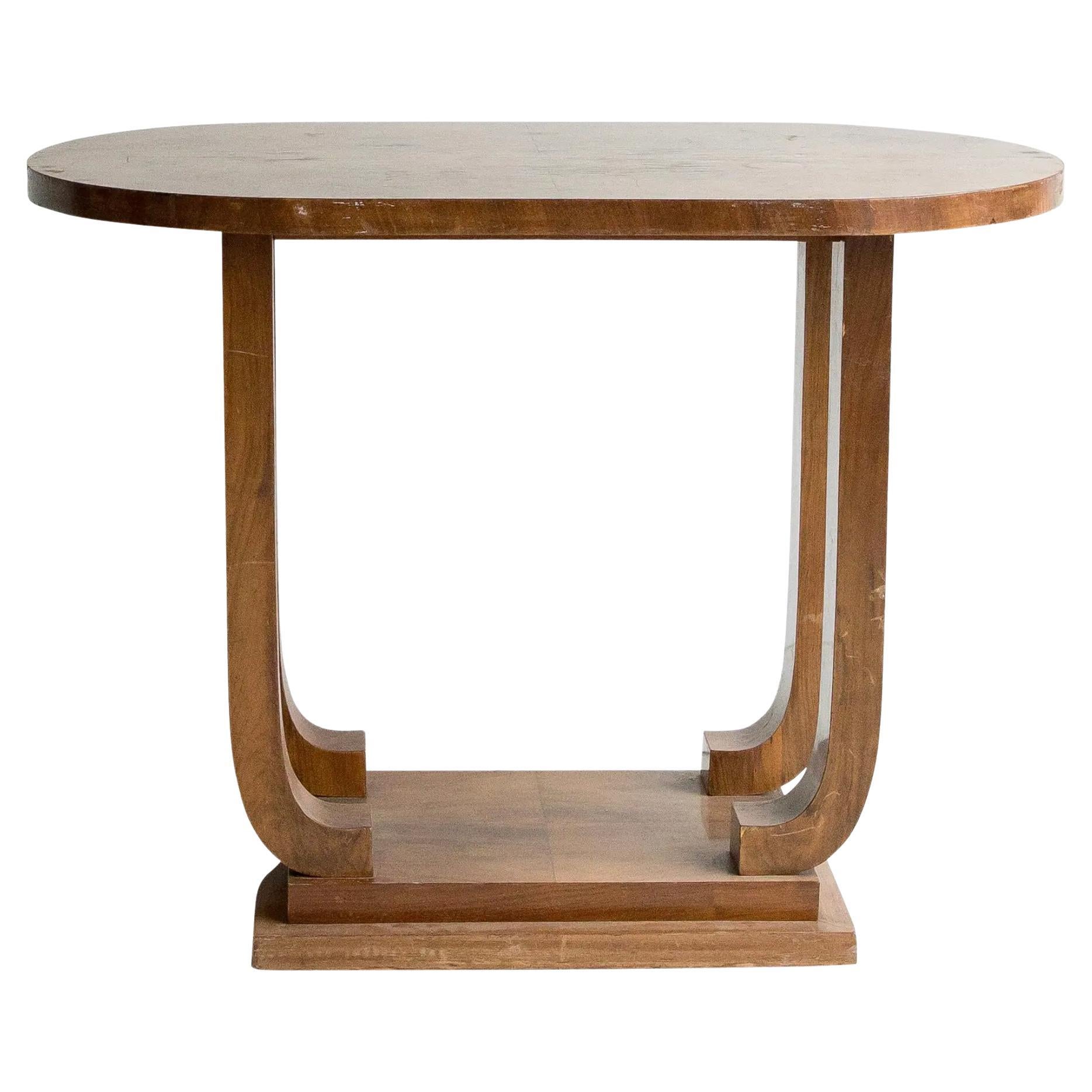 Tavolino in radica di noce Art Deco francese