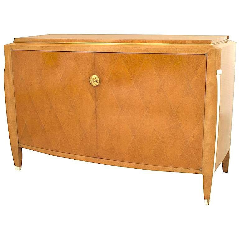 French Art Deco Burled Amboyna Commode For Sale 1