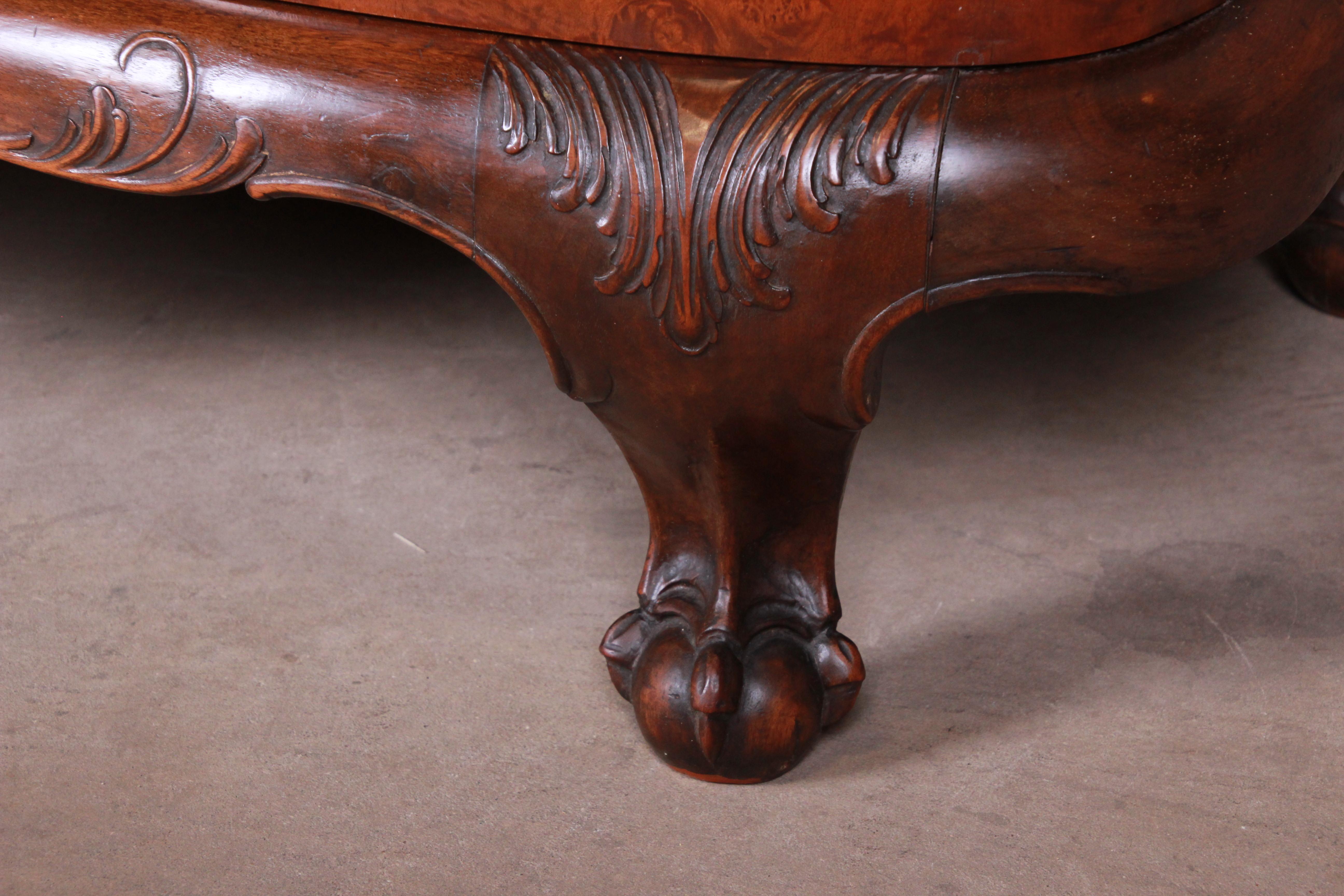 French Art Deco Burled Walnut Bar Cabinet, circa 1930s 12