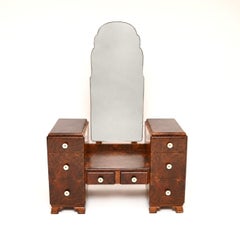 French Art Deco Burr Walnut Dressing Table