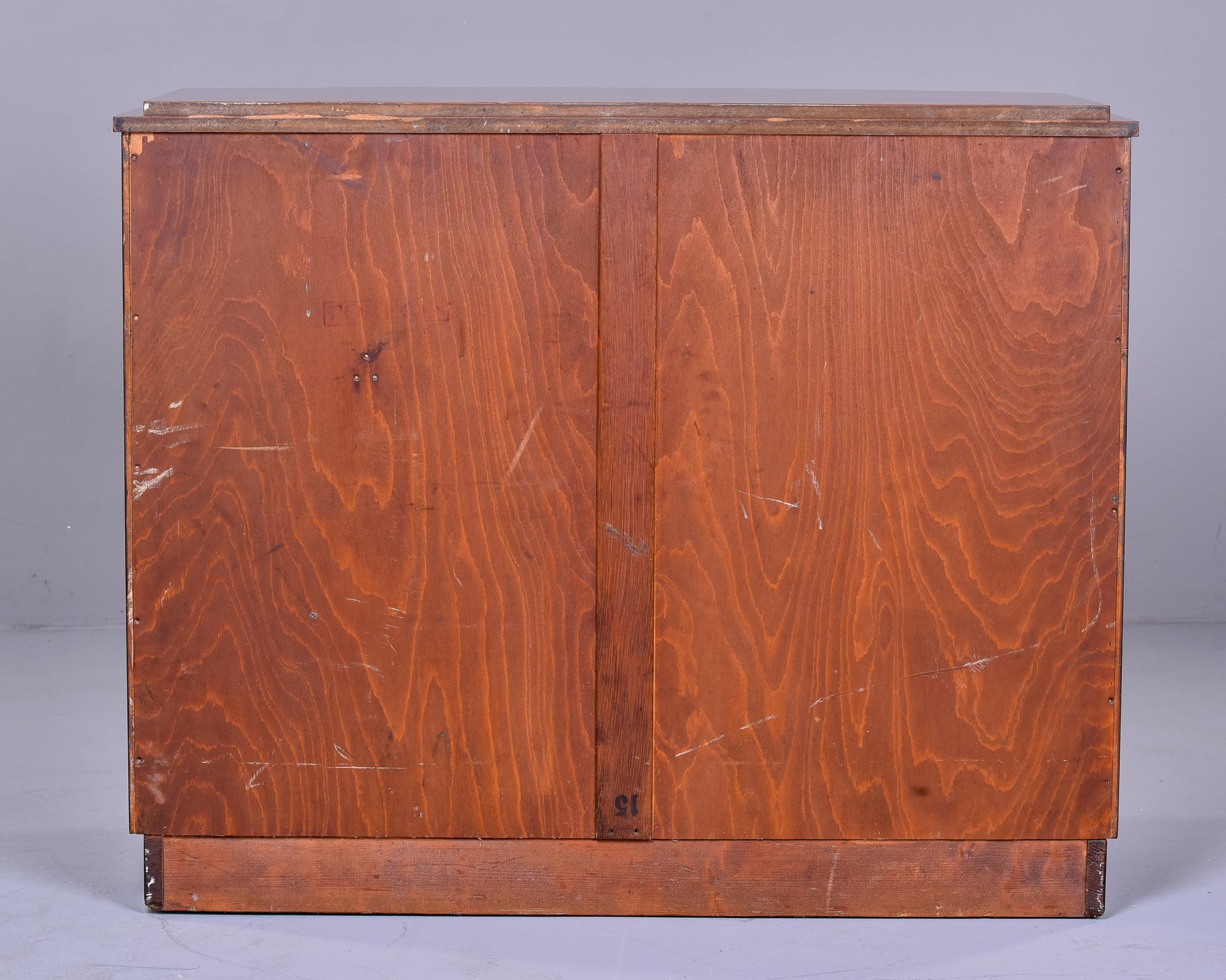 French Art Deco Burr Wood Cabinet with Lucite Hardware 6