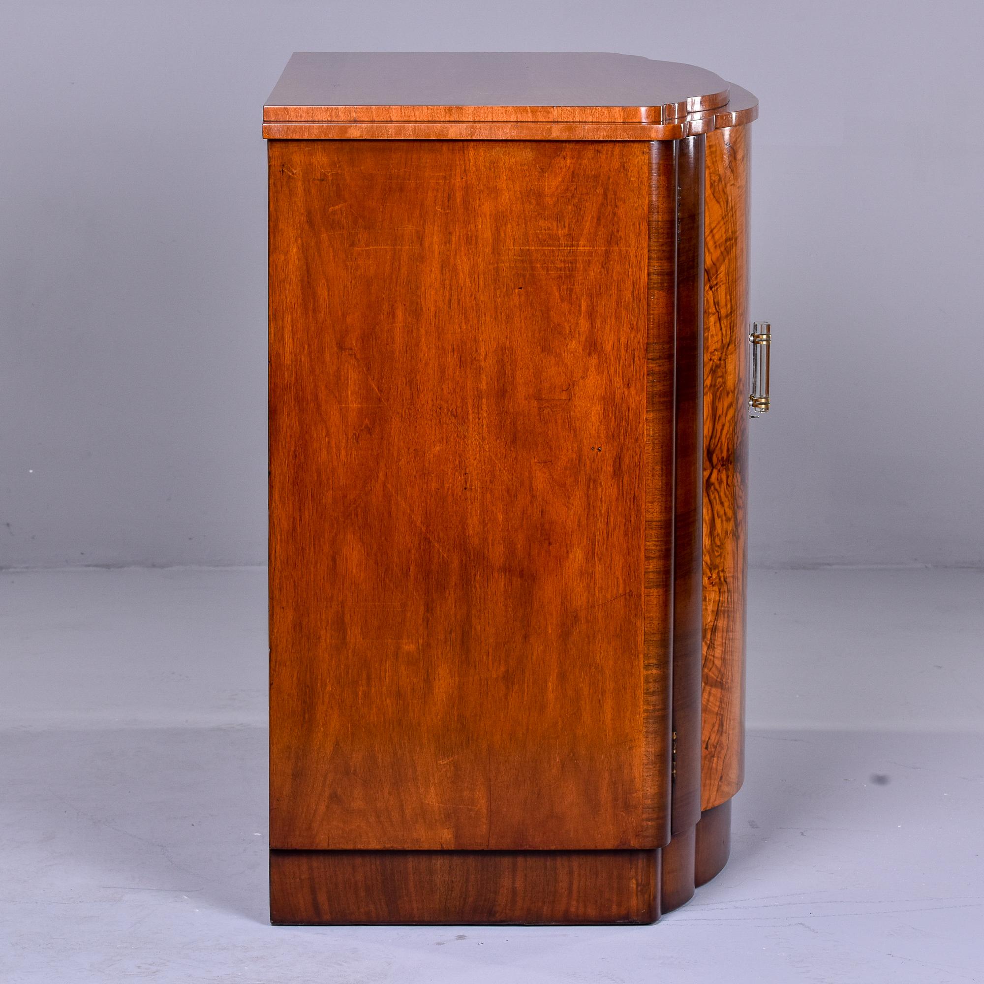 French Art Deco Burr Wood Cabinet with Lucite Hardware 7