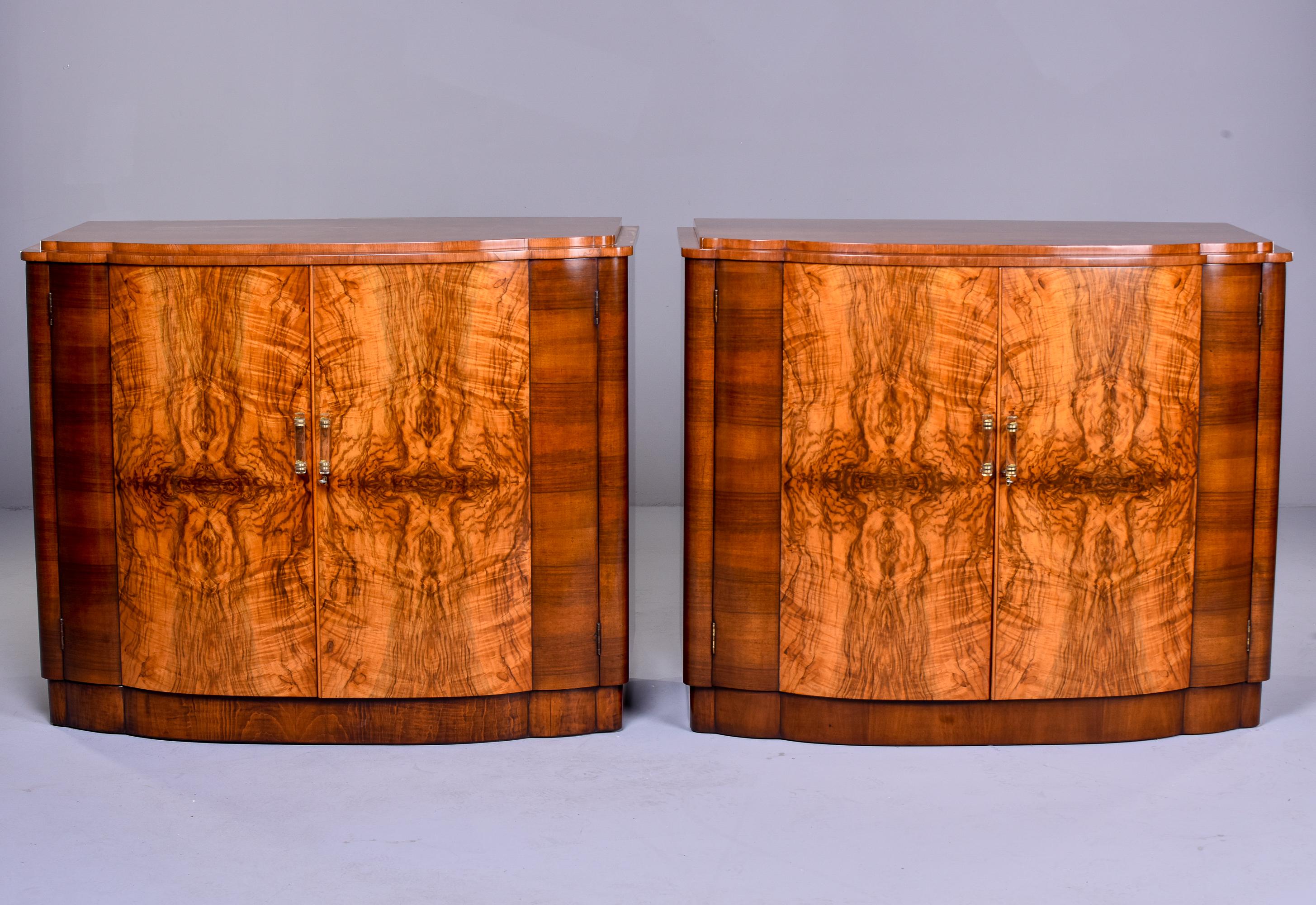 French Art Deco Burr Wood Cabinet with Lucite Hardware 9