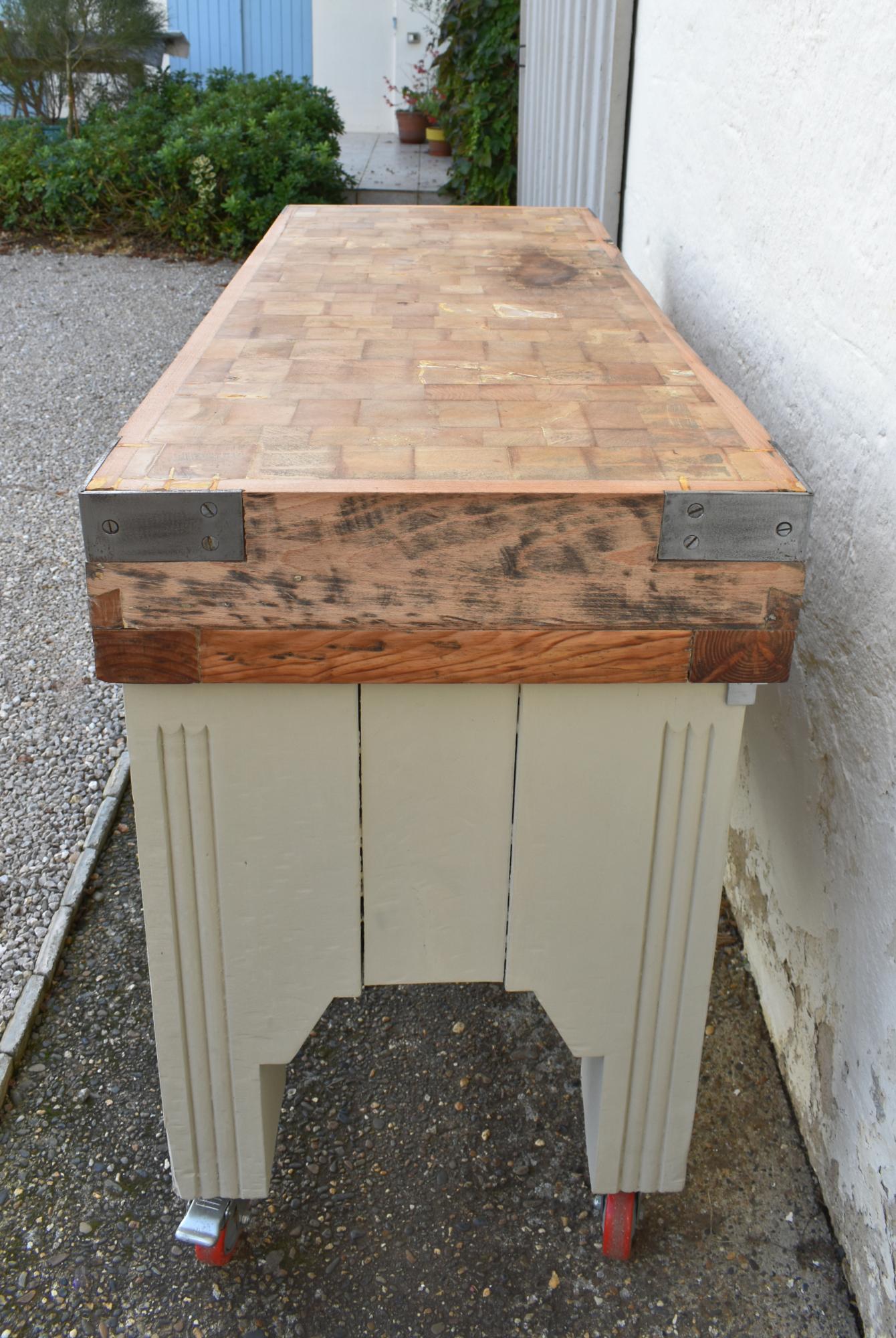 Bloque de carnicero francés Art Déco en venta 2