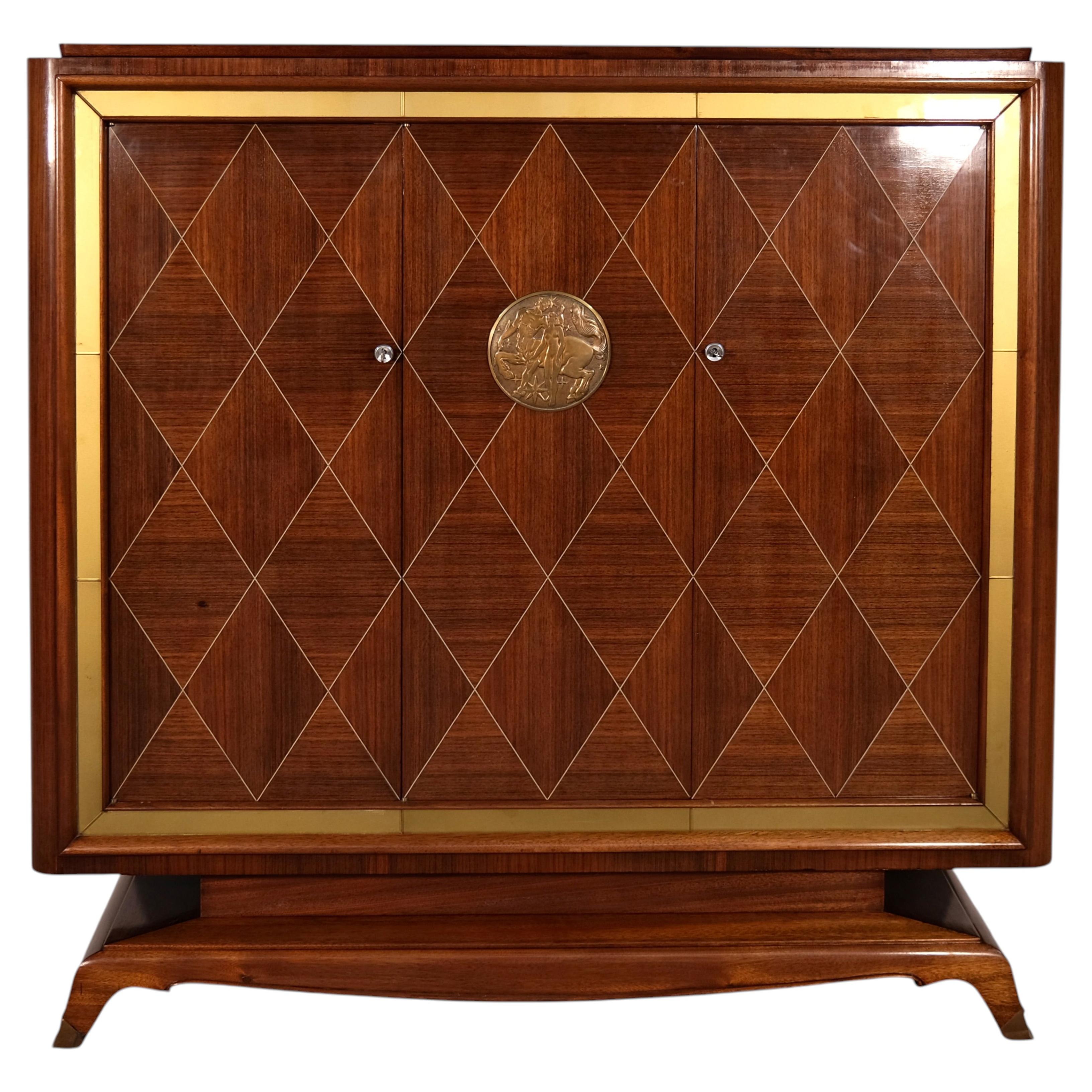 French Art Deco Cabinet by Jean Desnos for Rambaudi-Dantoine, 1930s