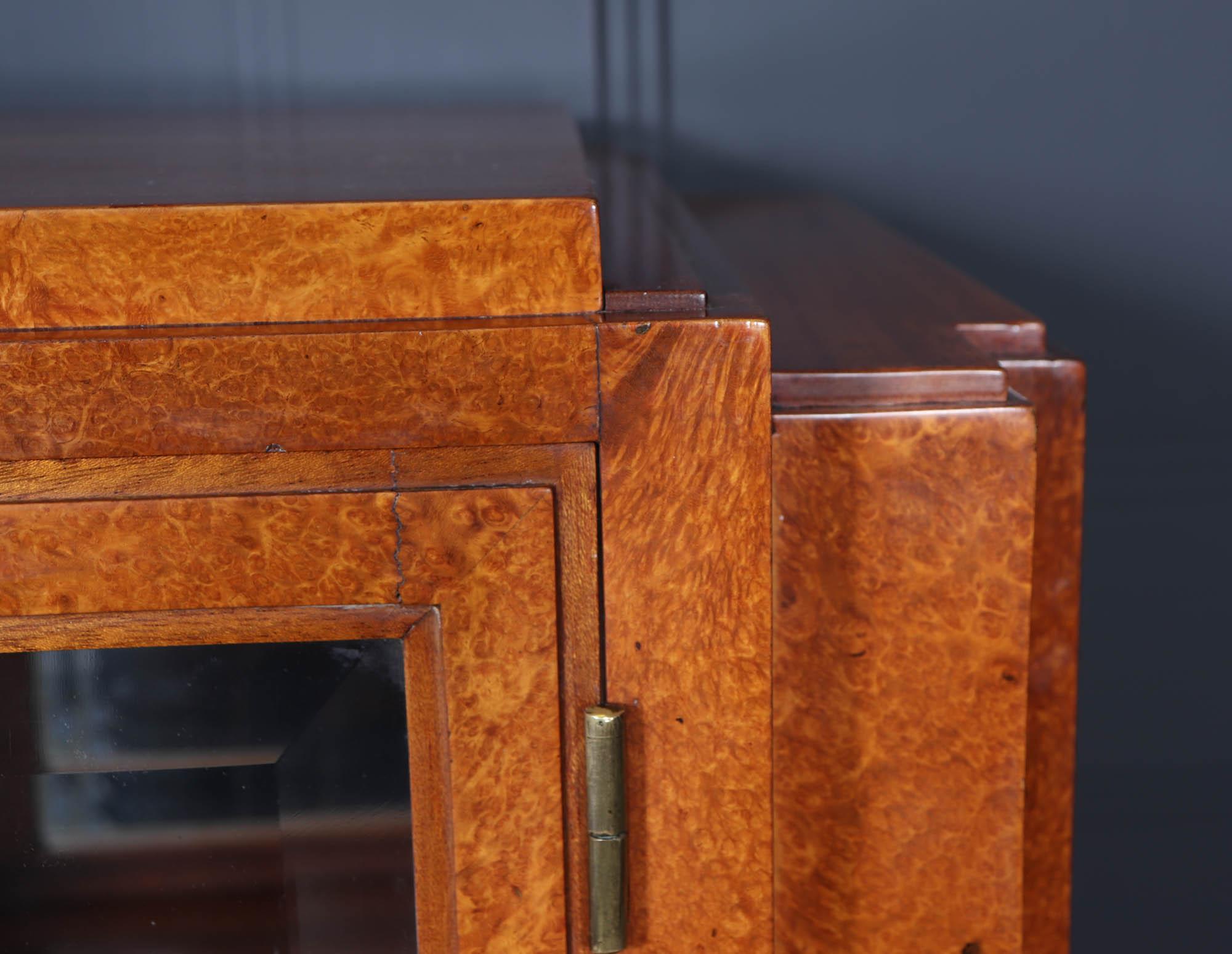 Mid-20th Century French Art Deco Cabinet in Amboyna by Andre Arbus For Sale