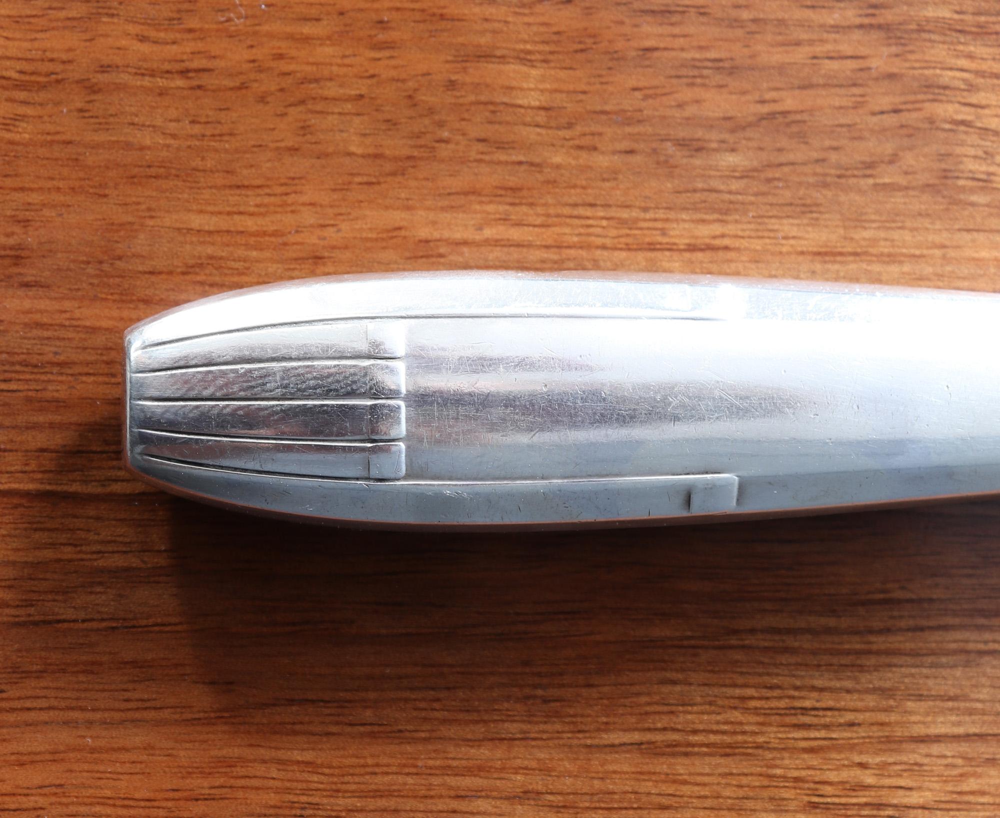 French Art Deco Canteen of Silver Plate Cutlery For Sale 16
