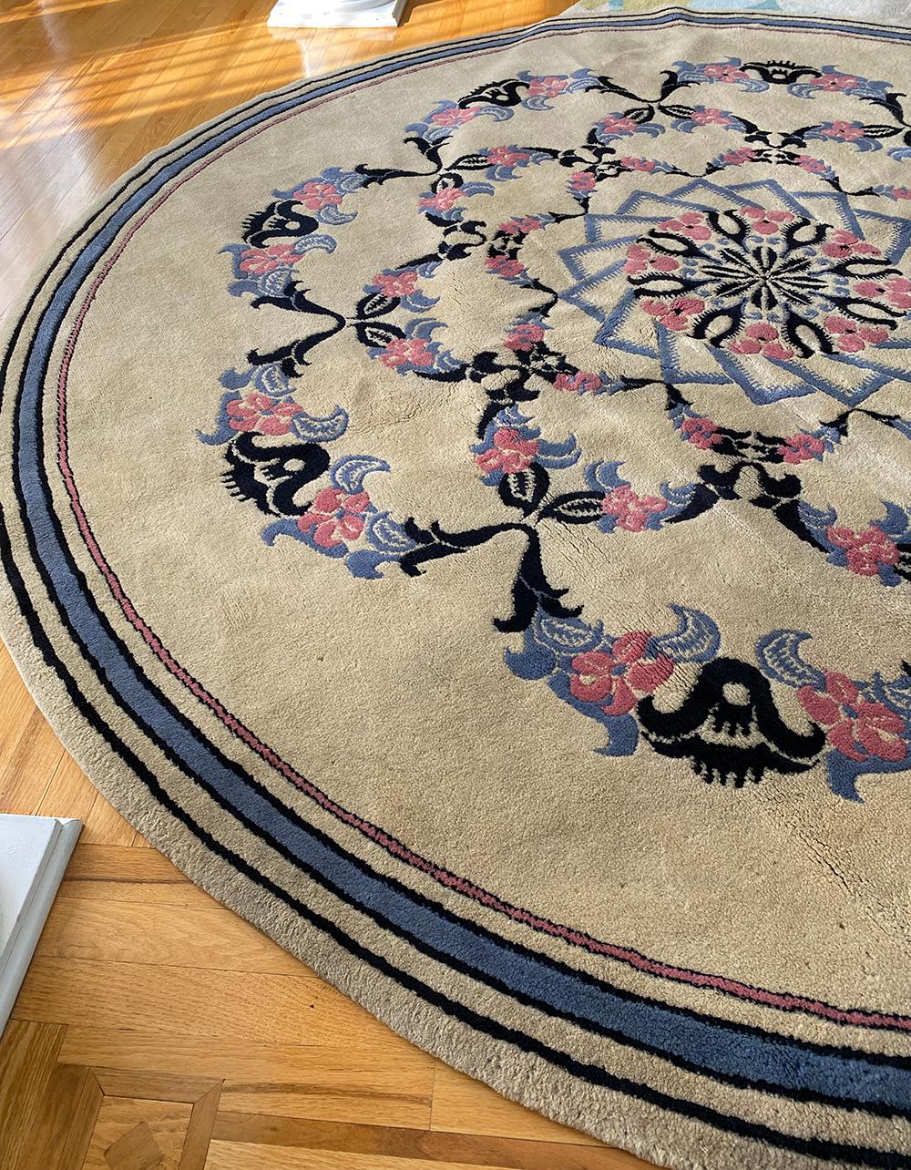 Hand-Knotted French Art Deco Carpet by Leleu For Sale