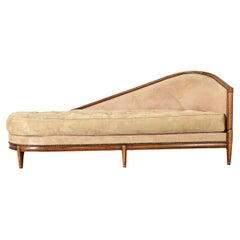 Französisch Art Deco geschnitzt Nussbaum Chaise