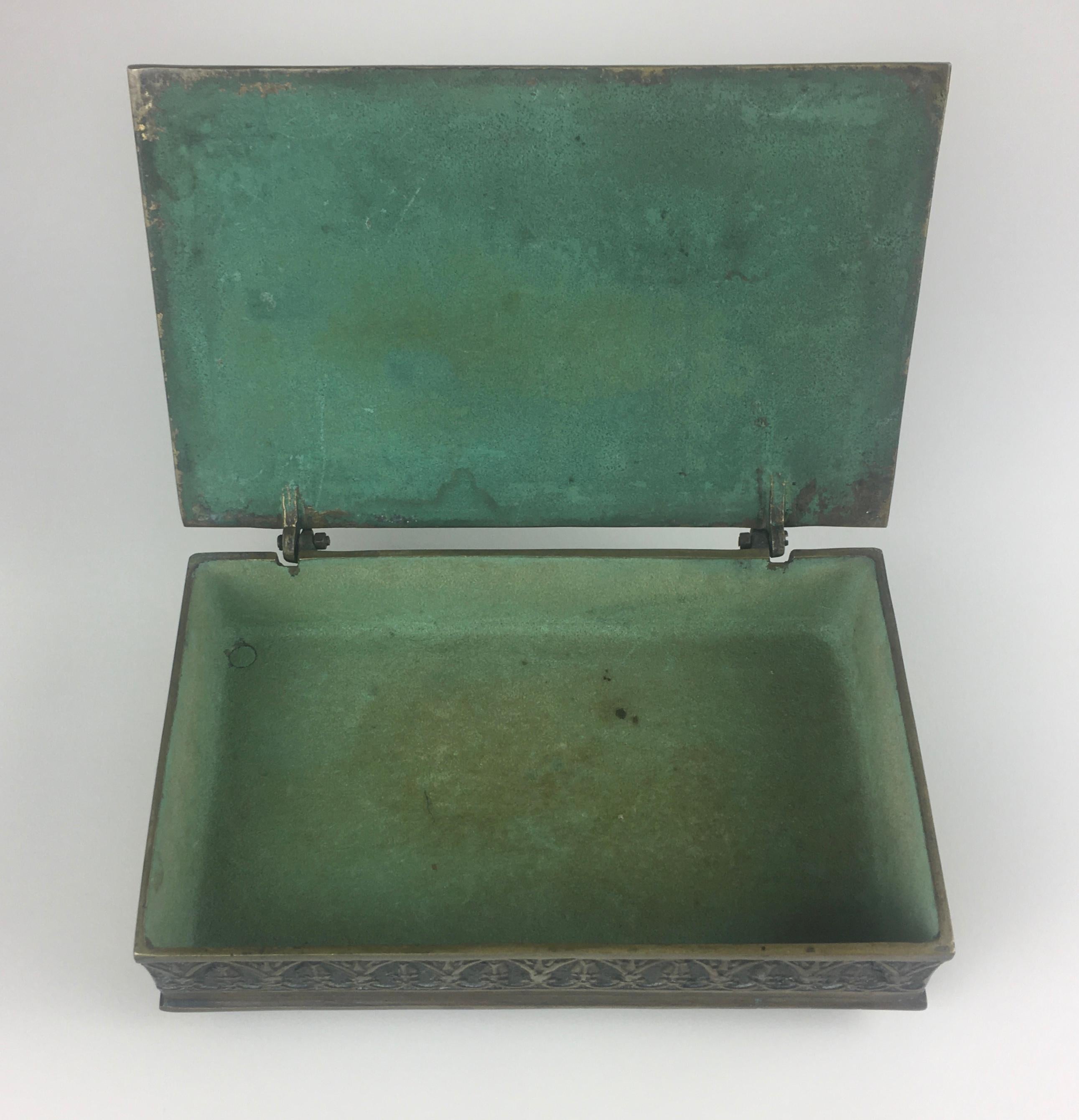 Max Le Verrier French Art Deco Cast Bronze Jewelry Box or Desk Accessory 2
