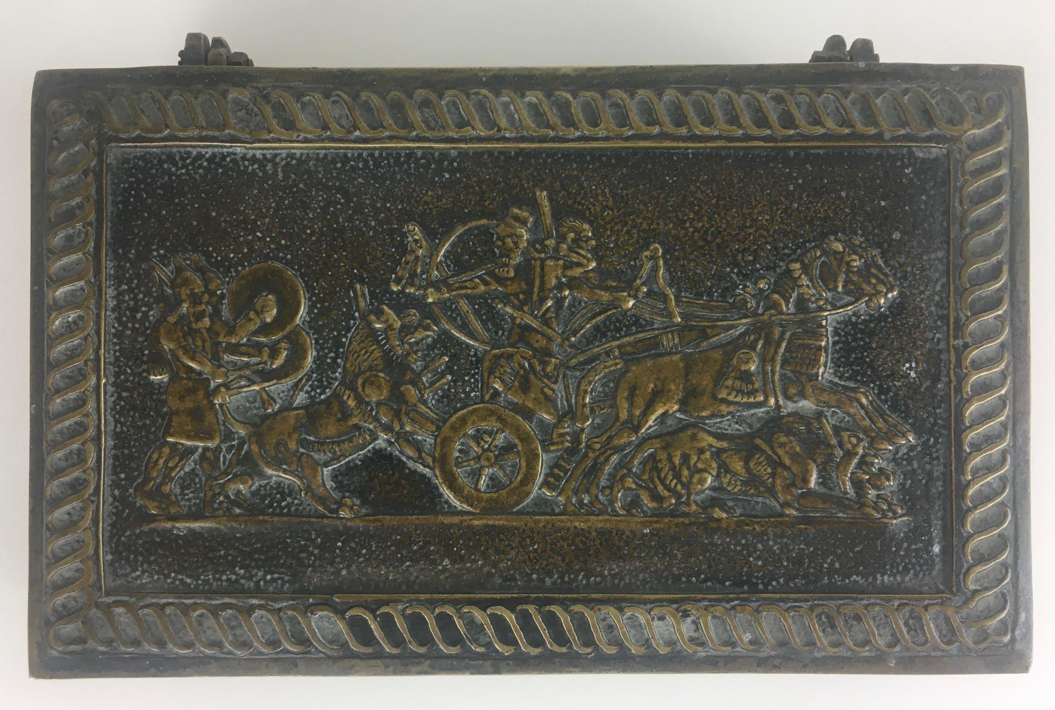 Max Le Verrier French Art Deco Cast Bronze Jewelry Box or Desk Accessory 3