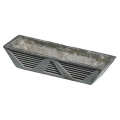 French Art Deco, Cast Concrete Rectangular Planter / Jardinière, 1940s