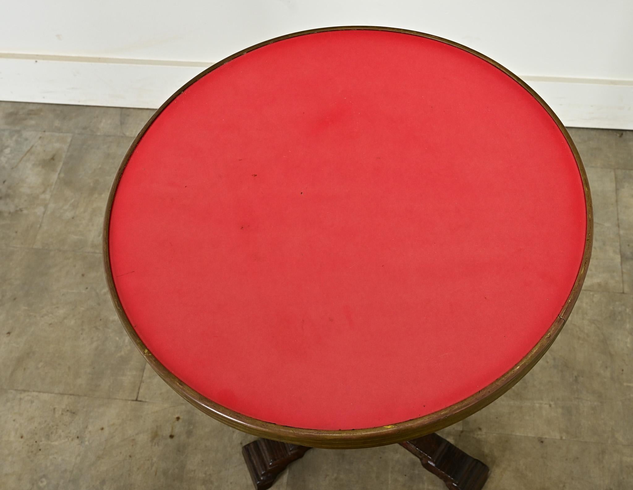 French Art Deco Cast Iron Bistro Table In Good Condition In Baton Rouge, LA