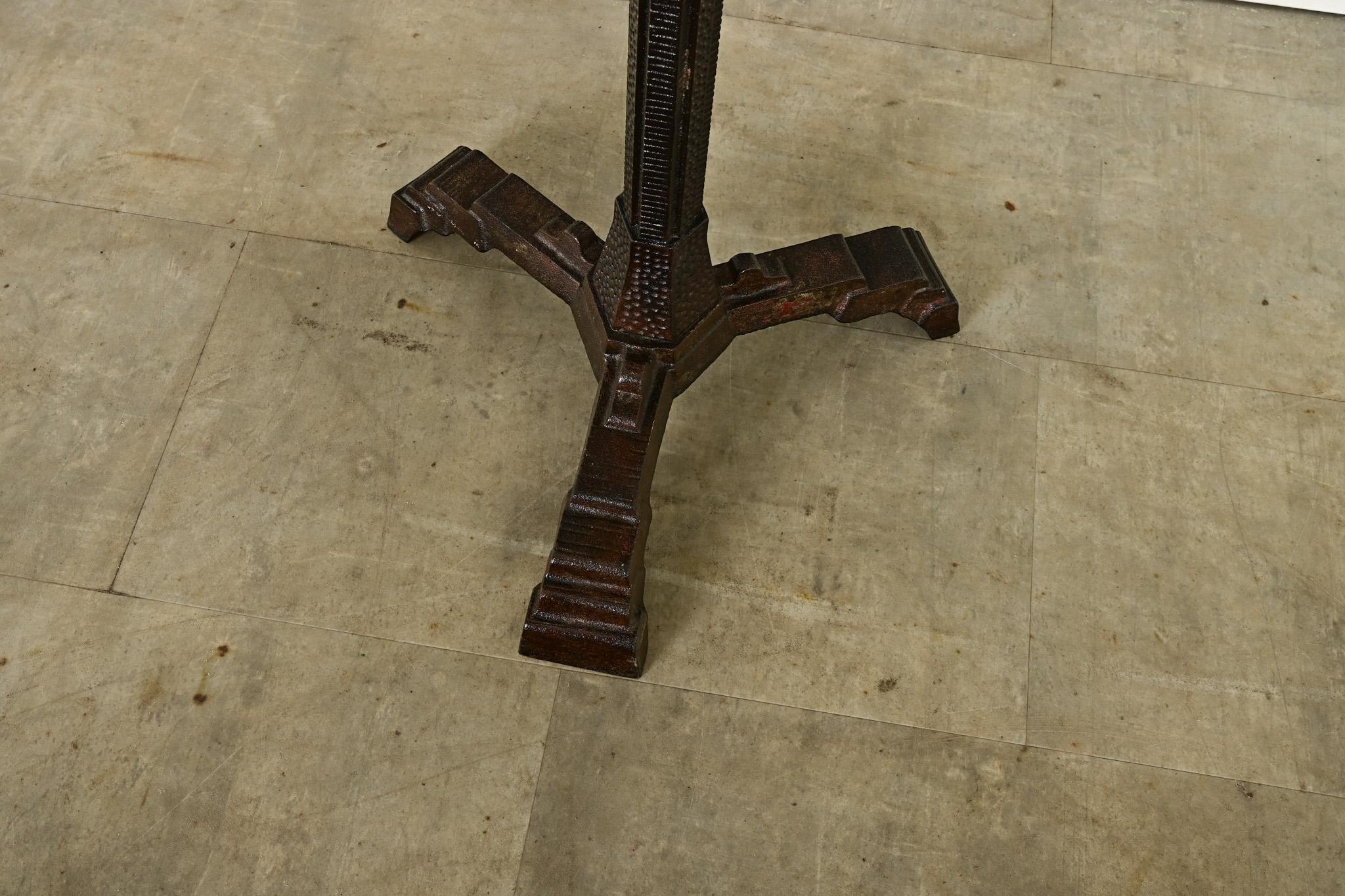 French Art Deco Cast Iron Bistro Table 1