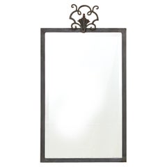 French Art Deco Cast Iron Mirror