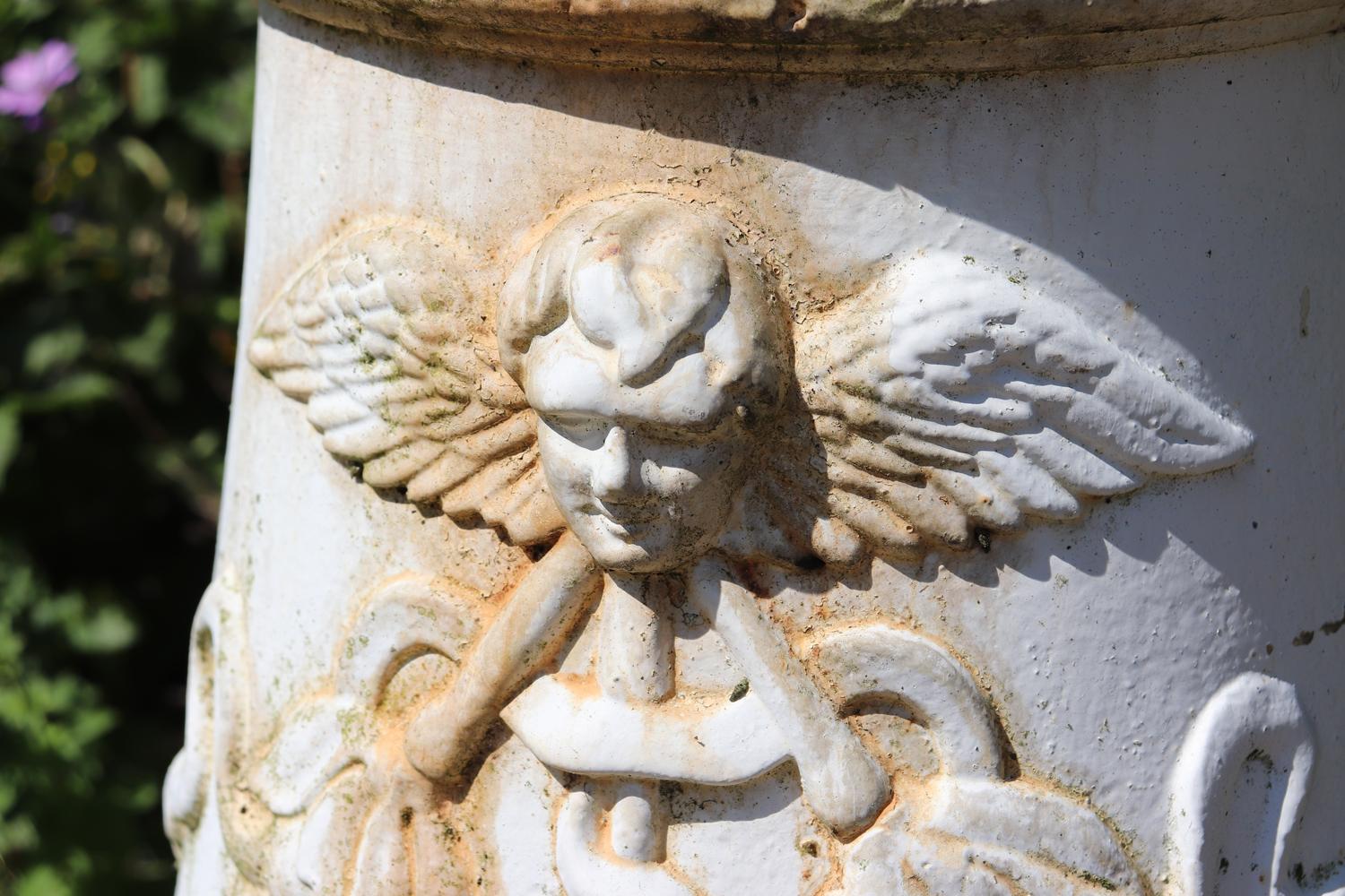 Mid-20th Century French Art Deco Cast iron Urn on Plinth