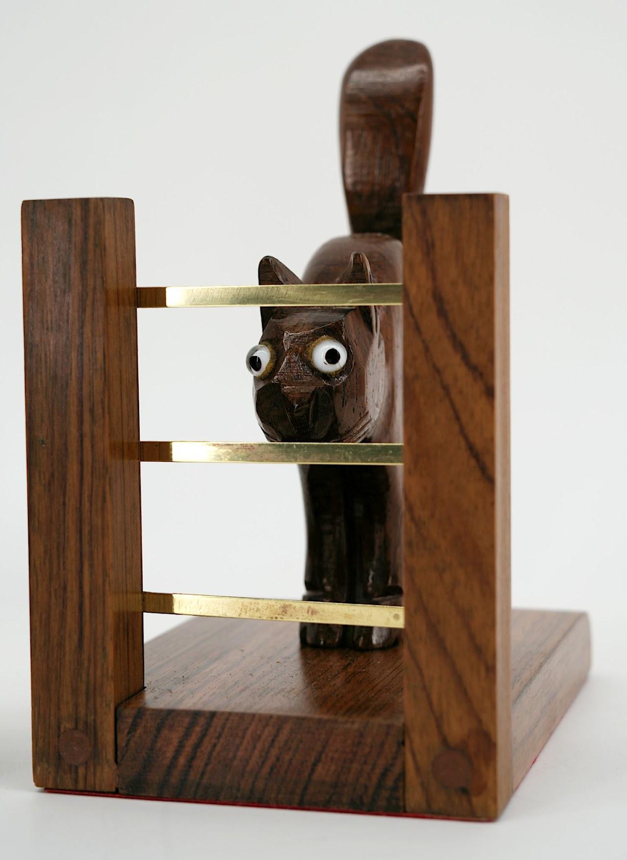 Early 20th Century French Art Deco Cat & Dog Bookends, 1920 For Sale