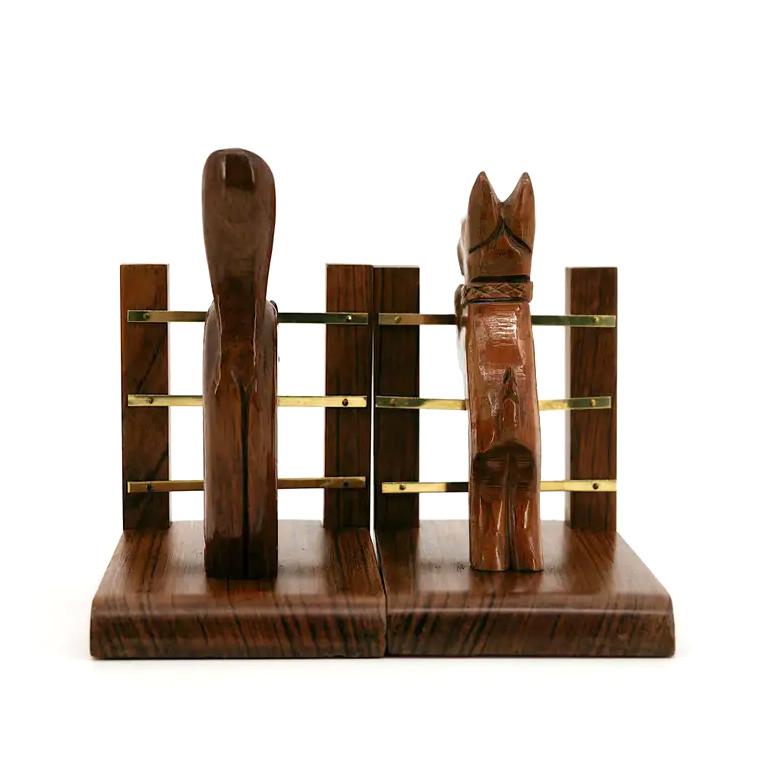 French Art Deco Cat & Dog Bookends, 1930s For Sale 2