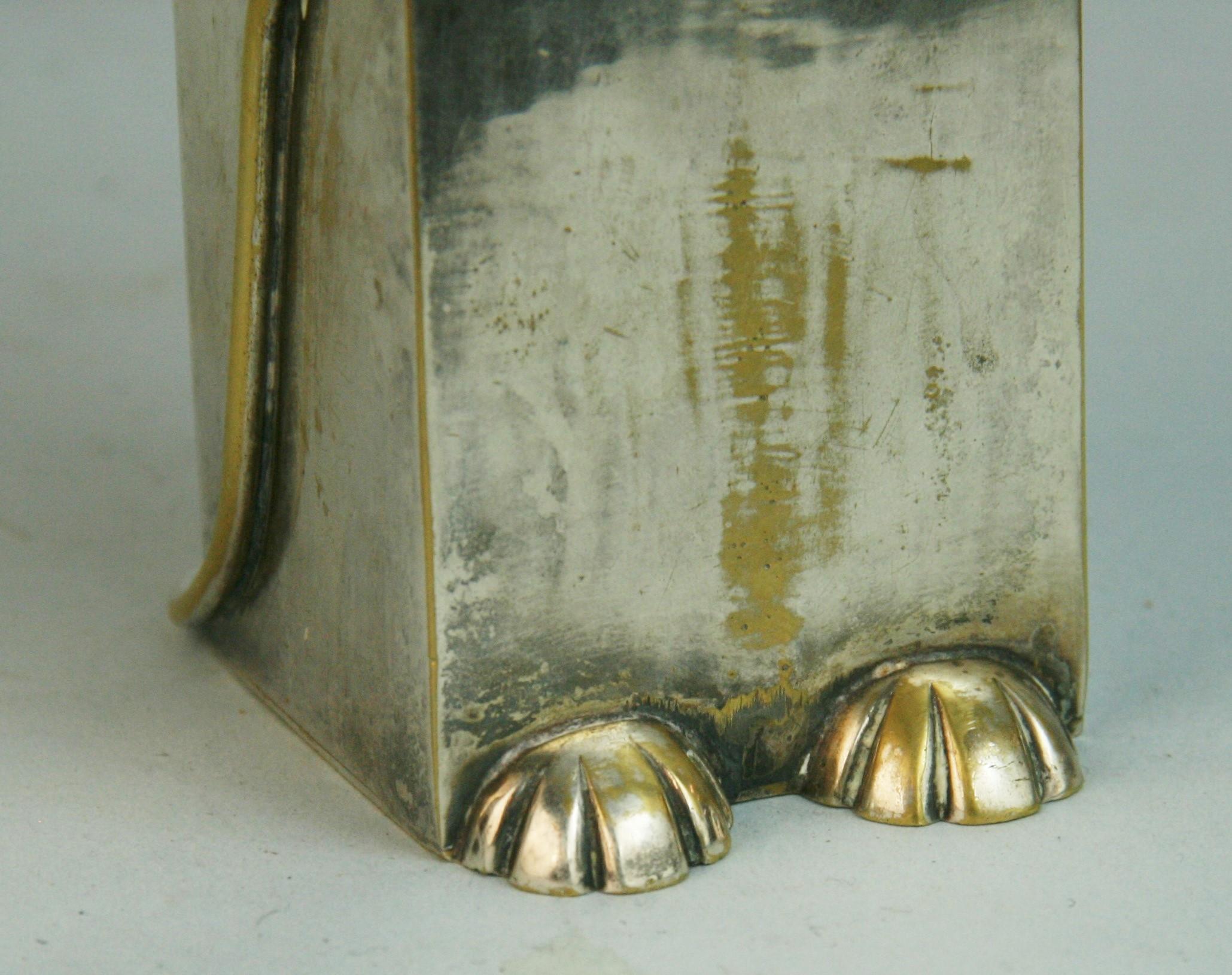 French Art Deco Cat Silvered Brass Box/Sculpture 4