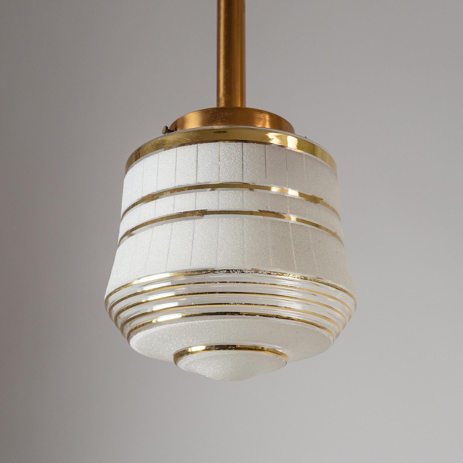 French Art Deco Ceiling Light, 1940s 1