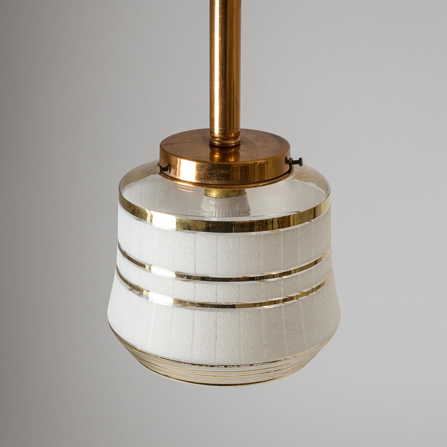 Mid-20th Century French Art Deco Ceiling Light, 1940s