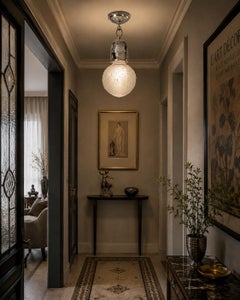 Lámpara de techo francesa Art Déco de Muller Frères Lunéville, circa 1920