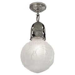 Lámpara de techo francesa Art Déco de Muller Frères Lunéville, circa 1920