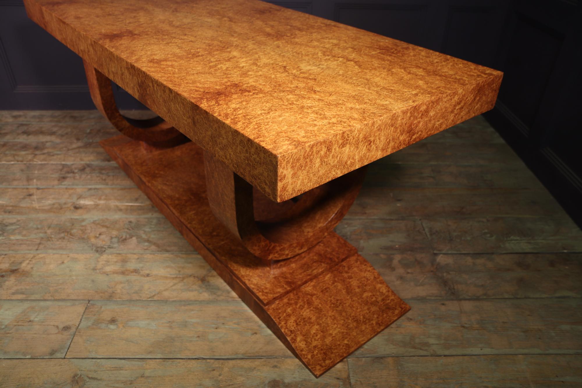 Centre de table Art Déco français en Amboyna par Jean Faur vers 1925 en vente 3