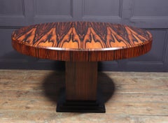 French Art Deco Center Table in Macassar Ebony