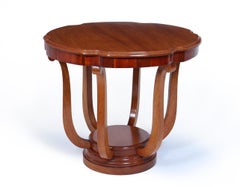 French Art Deco Centre Table in Solid Mahogany