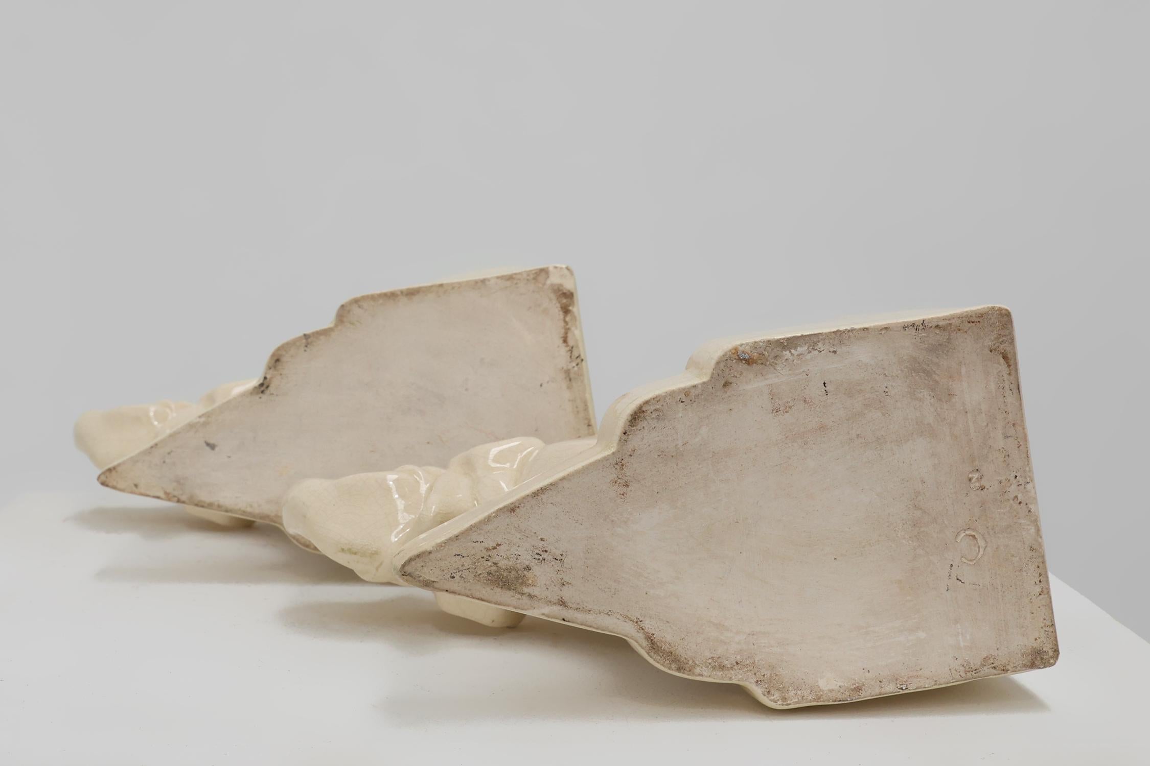 Serre-livres en céramique Art déco français à motif d'éléphant, années 1930 en vente 4