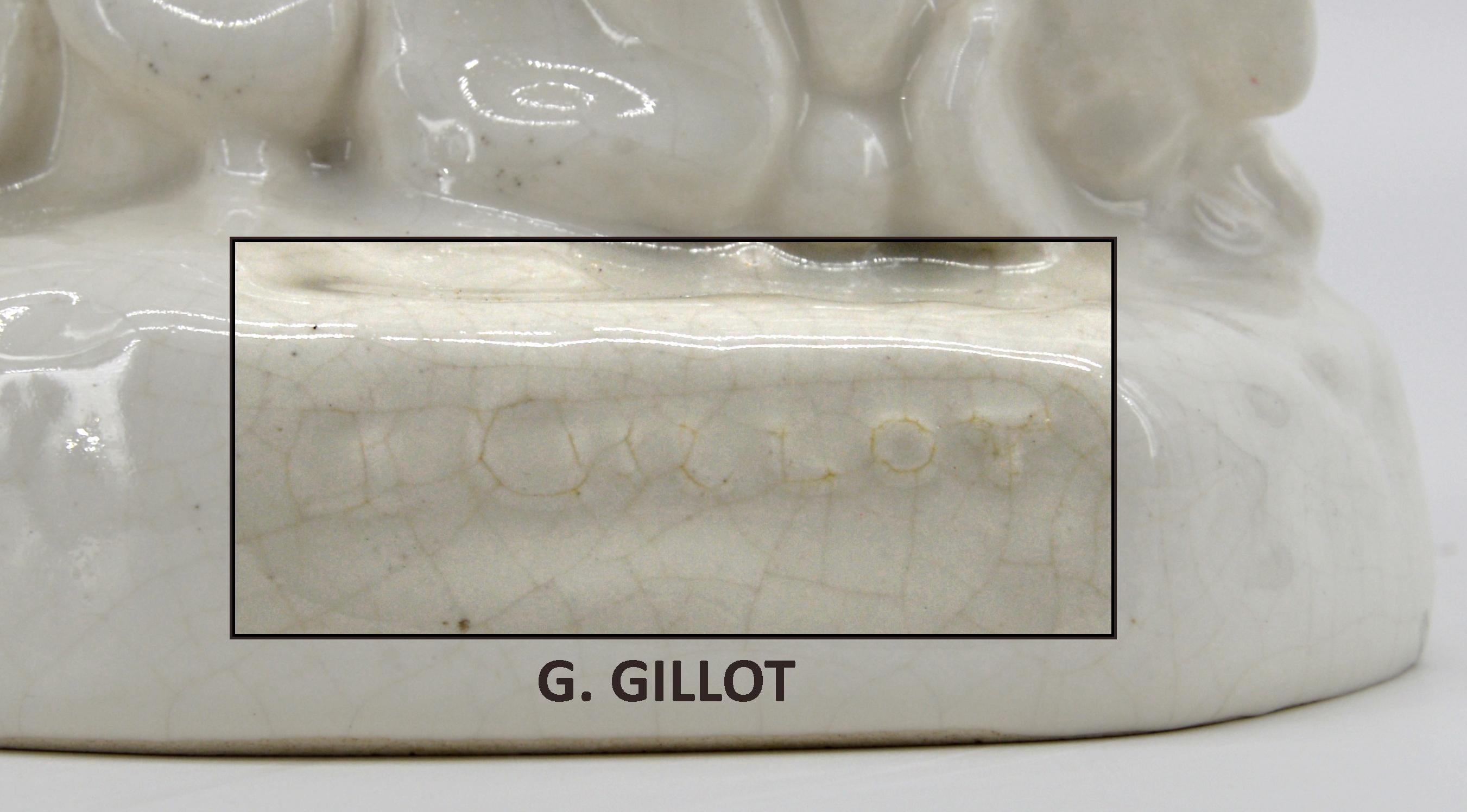 French Art Deco Ceramic Fox by Gustave Gillot for Odyv, 1920 For Sale 2
