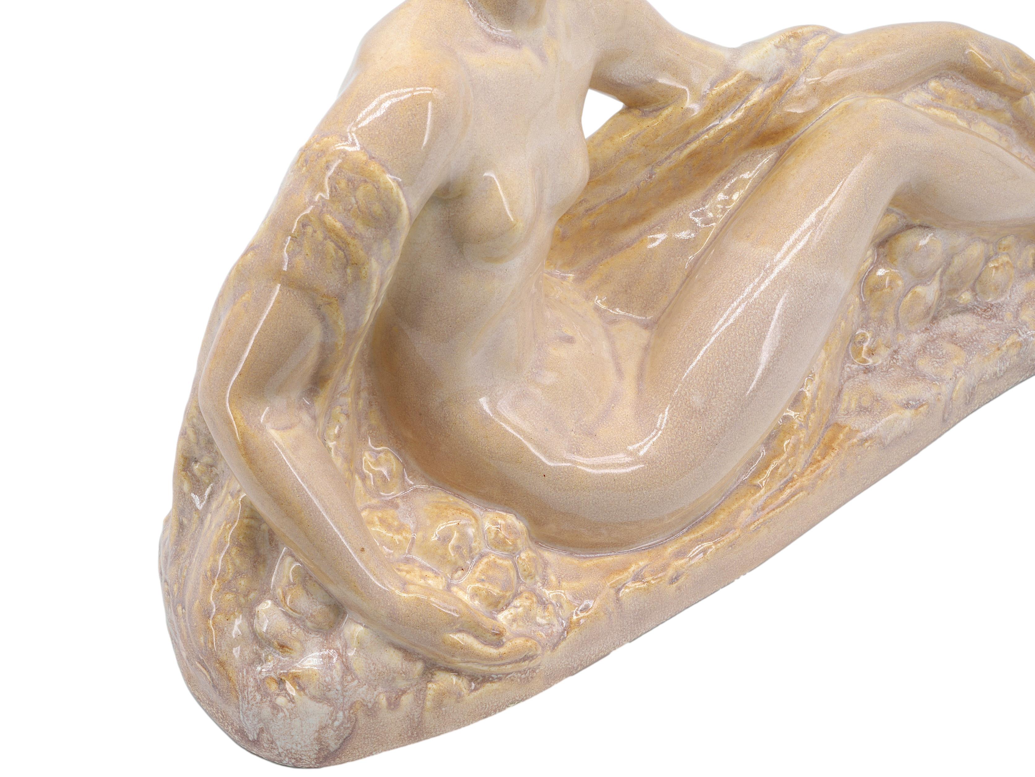 French Art Deco Ceramic Lady by ODYV, 1920 For Sale 7