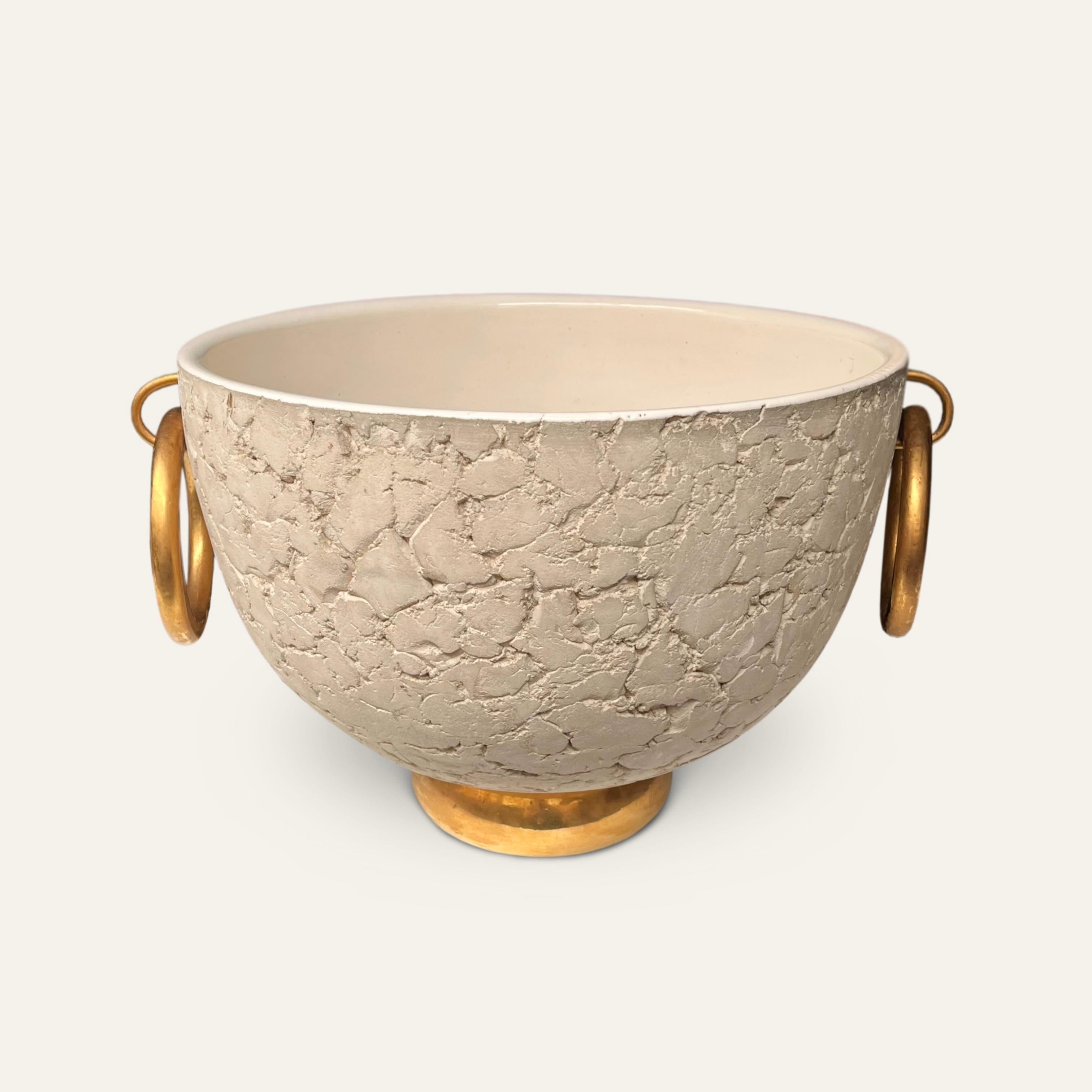 Fioriera grande in ceramica Art Deco francese in vendita 2