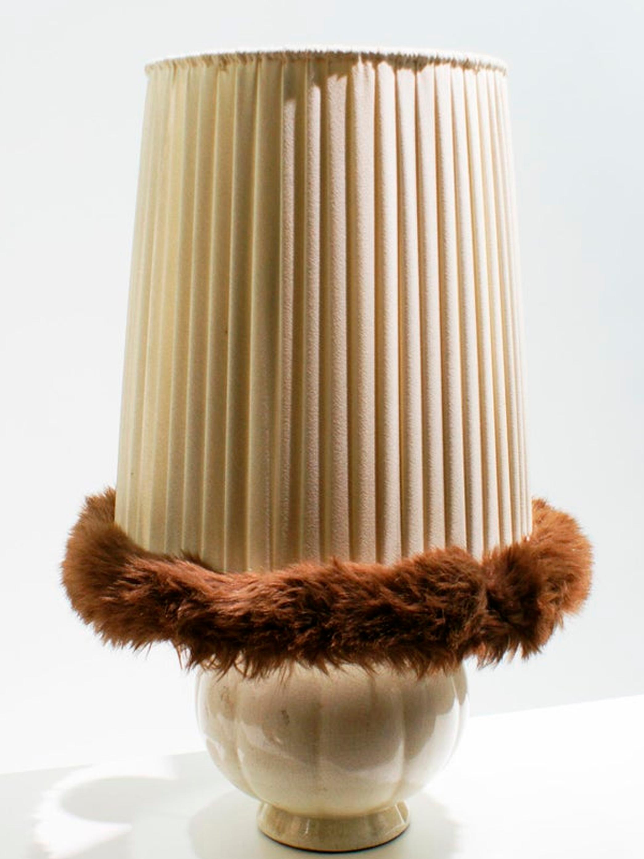 Lampe de table en céramique Art Déco française en vente 1