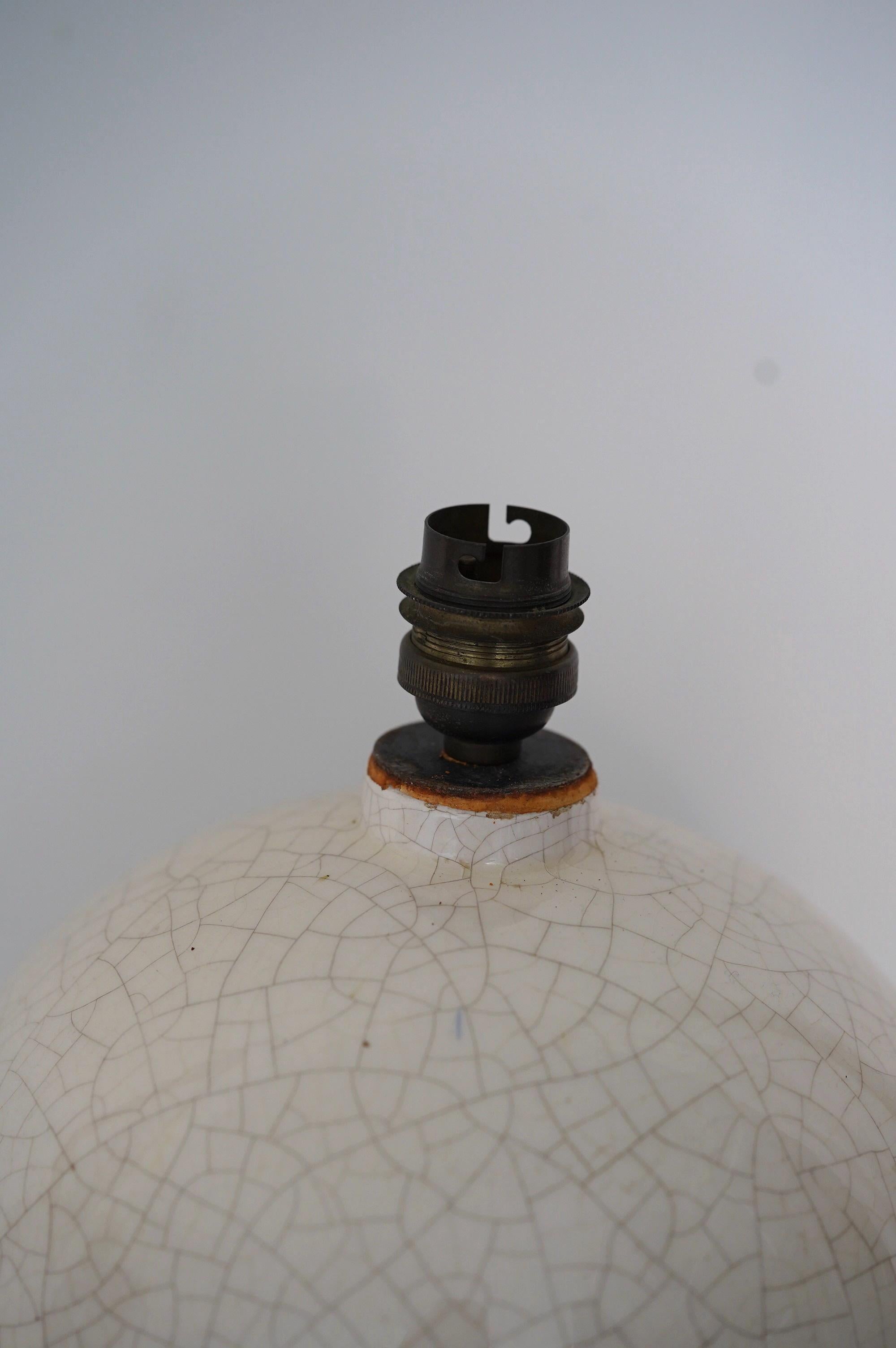 French Art Deco Ceramic Table Lamp in the style of Jean Besnard & J.E. Ruhlmann 8