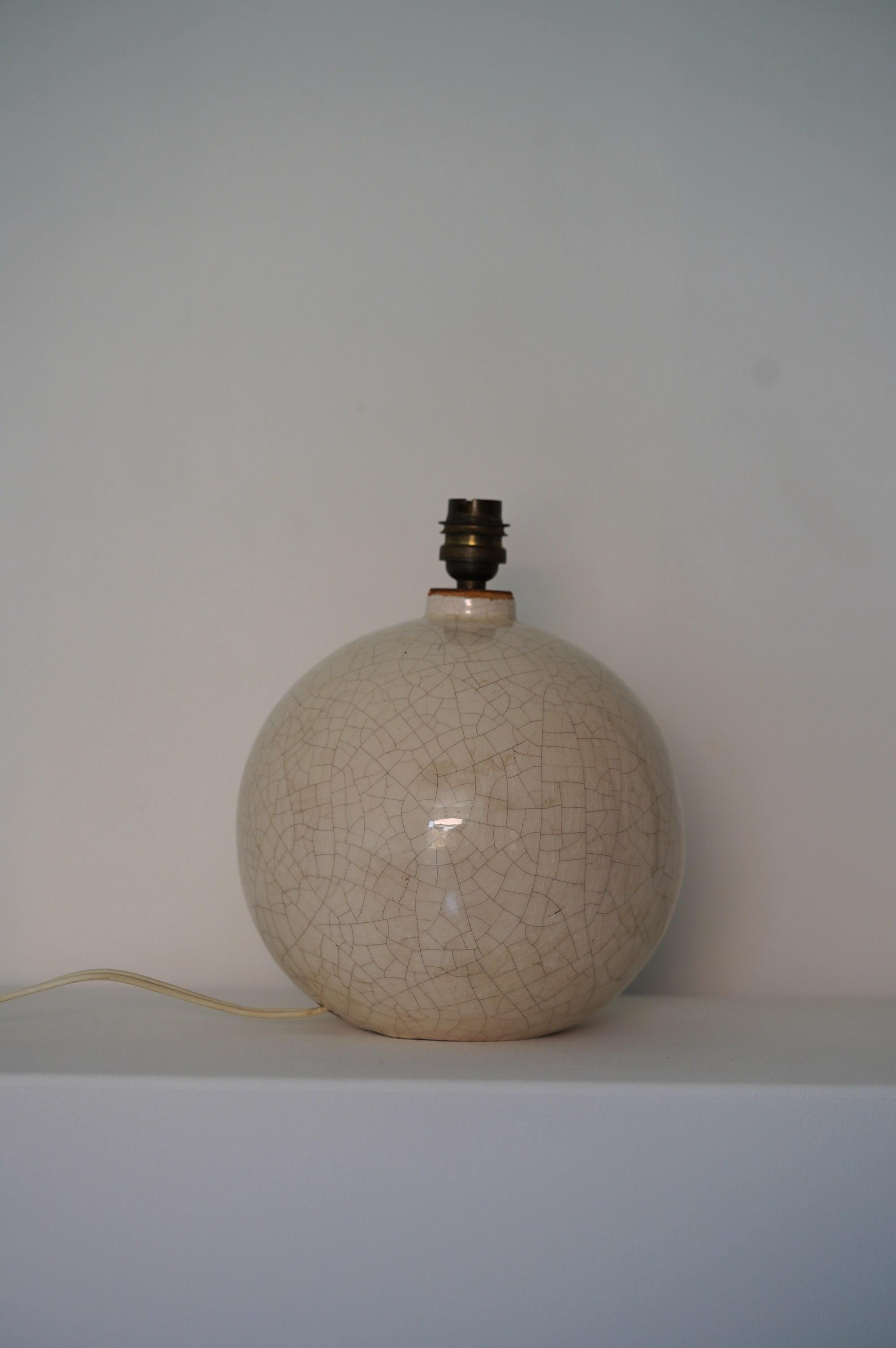 French Art Deco Ceramic Table Lamp in the style of Jean Besnard & J.E. Ruhlmann 4