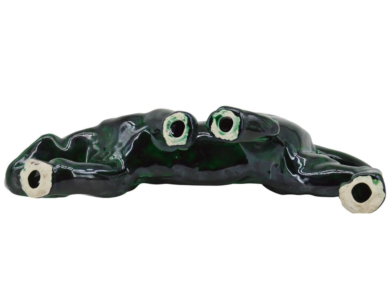 French Art Deco Ceramic Tiger, 1920 For Sale 2