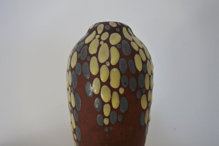 French Art Deco Ceramic Vase by Jean Leclerc, Vallauris, 1930s at 1stDibs