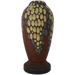 Vase en céramique Art déco français de Jean Leclerc:: Vallauris:: années 1930