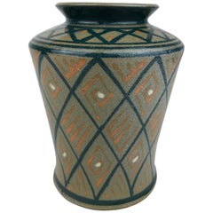 Französische Keramikvase oder kleine Pflanzgefäße im Art déco-Stil
