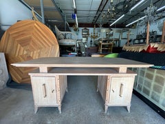 French Art Deco Cerused Desk