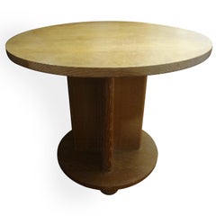 French Art Deco Cerused Oak Table
