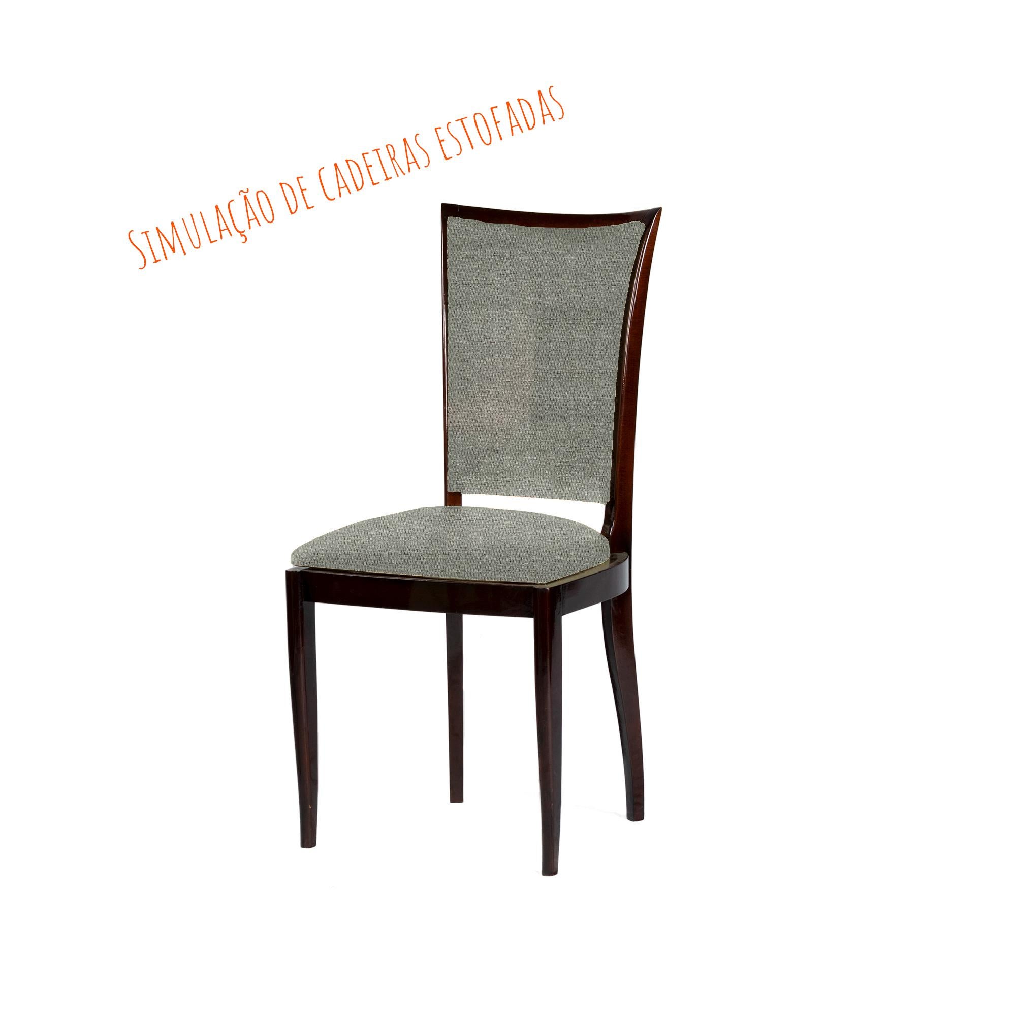 Sedia Art Deco francese, sfoderata, stile Jules Leleu, XX secolo in vendita 1