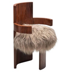 French Art Deco Chair with Upholstered Cushion, France, 1930s