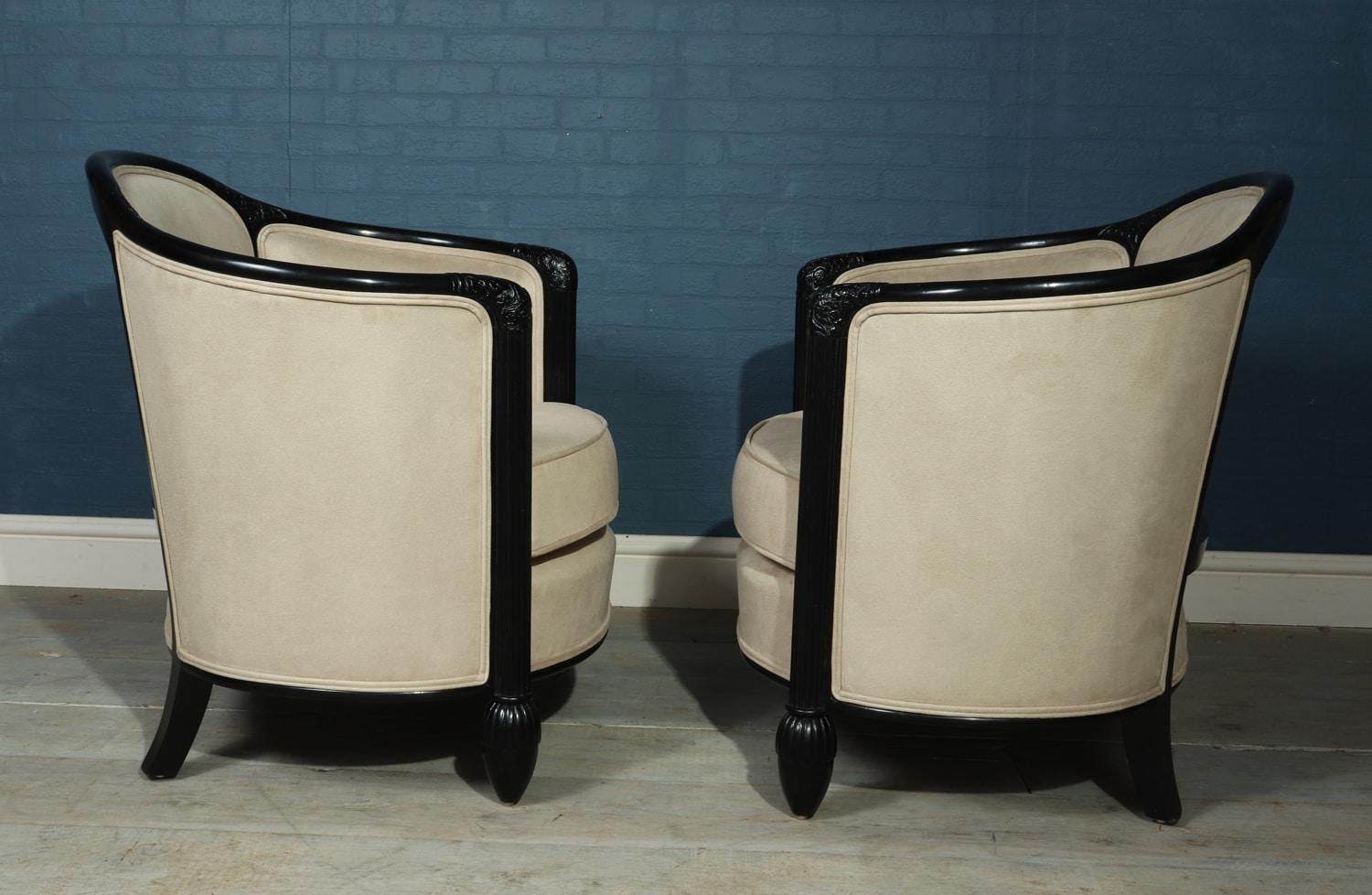 French Art Deco Chairs and Sofa by Paul Follot, circa 1920 For Sale 6