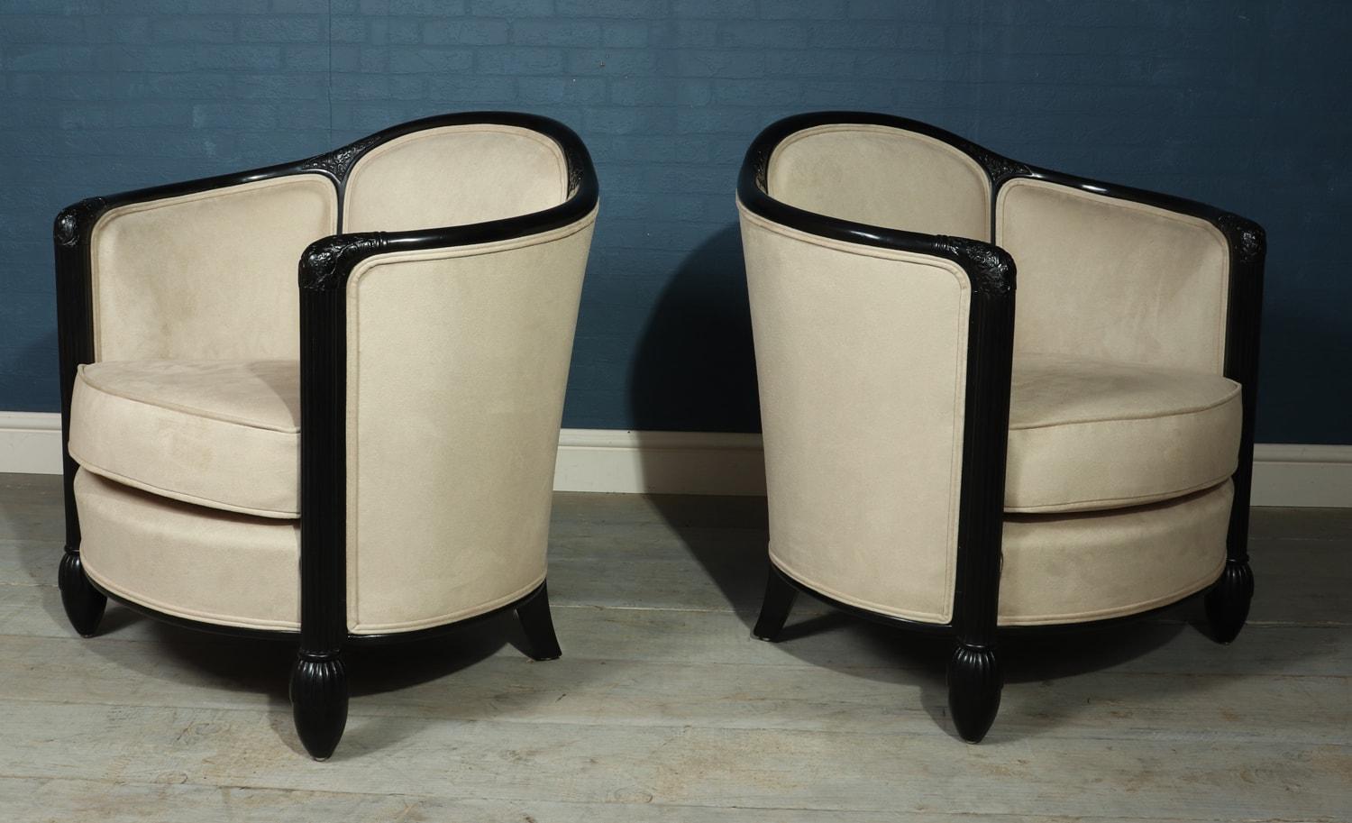 French Art Deco Chairs and Sofa by Paul Follot, circa 1920 For Sale 8