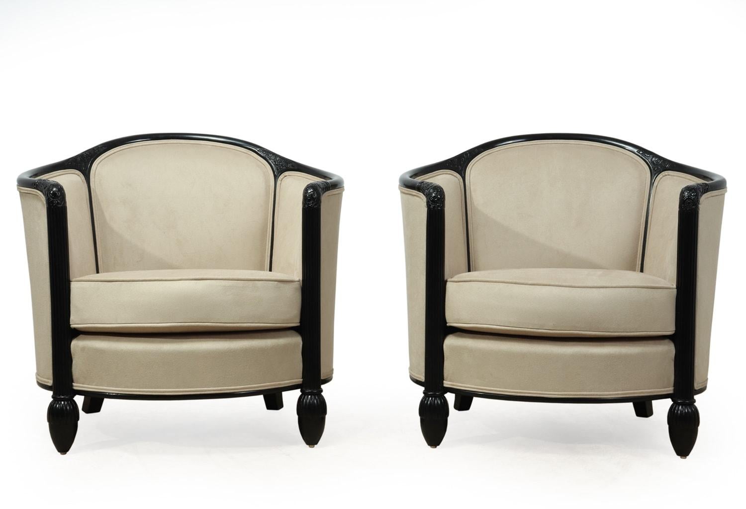 French Art Deco Chairs and Sofa by Paul Follot, c1920 10