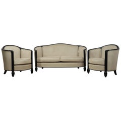 Antique French Art Deco Chairs and Sofa by Paul Follot, circa 1920