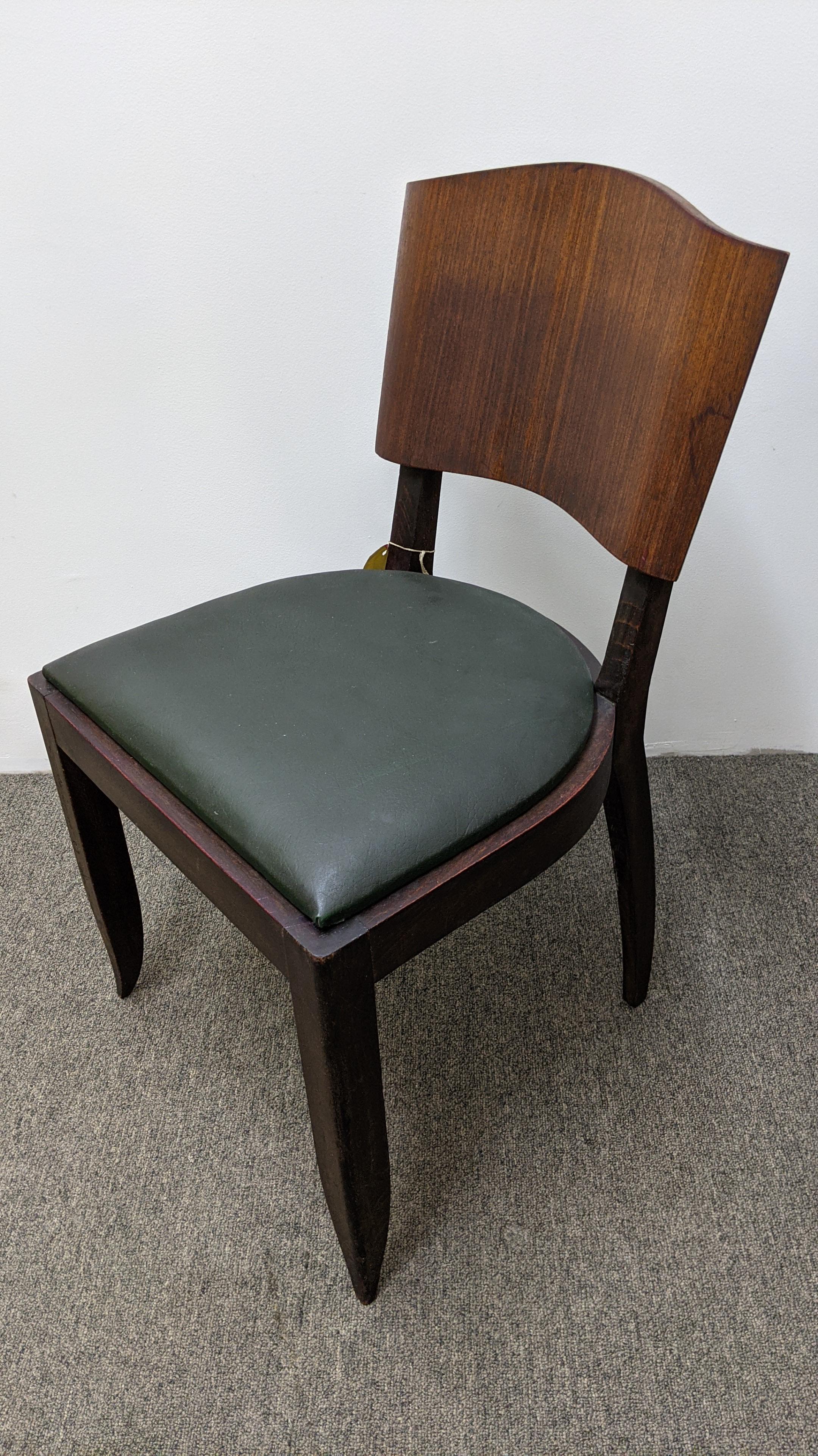 Mahogany French Art Deco Chairs (set of 6) For Sale